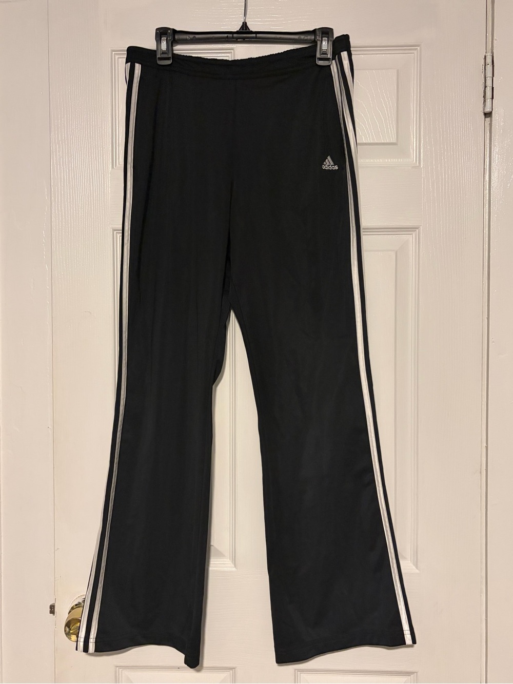 Women’s adidas Black Sweatpants with White Side Stripes